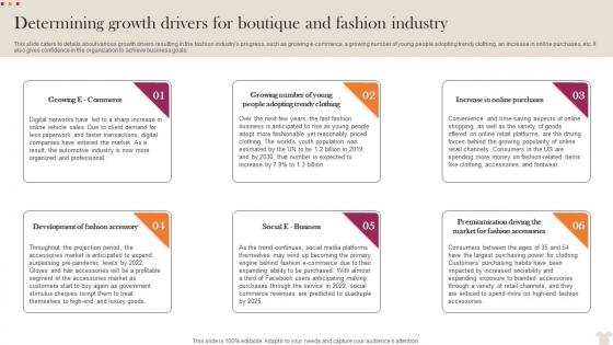 Determining Growth Drivers For Boutique Visual Merchandising Business Plan BP SS