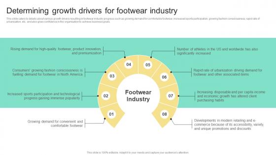 Determining Growth Drivers For Footwear Industry Business Plan For Shoe Retail Store BP SS
