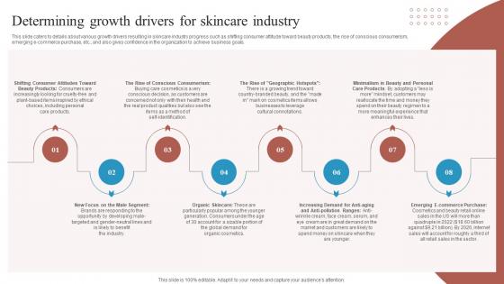 Determining Growth Drivers For Skincare Industry Skincare Start Up Business Plan BP SS