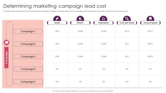 Determining Marketing Campaign Lead Cost Streamlining Customer Lead Management