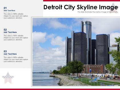 Detroit city skyline image powerpoint presentation ppt template