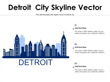 Detroit city skyline vector powerpoint presentation ppt template