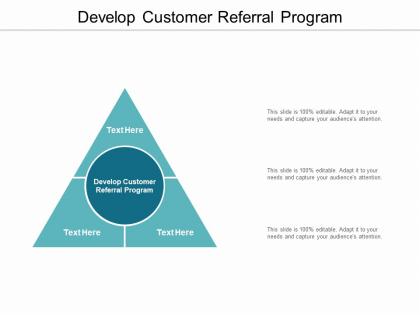 Develop customer referral program ppt powerpoint presentation ideas cpb