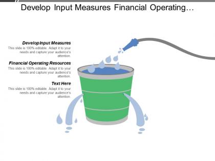 Develop input measures financial operating resources financial capital resources