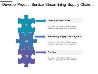 Develop product service streamlining supply chain logistics maturity grid