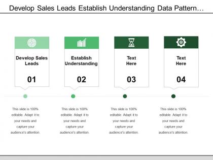 Develop sales leads establish understanding data pattern matching