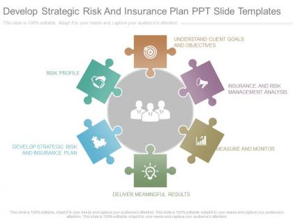 Develop strategic risk and insurance plan ppt slide templates