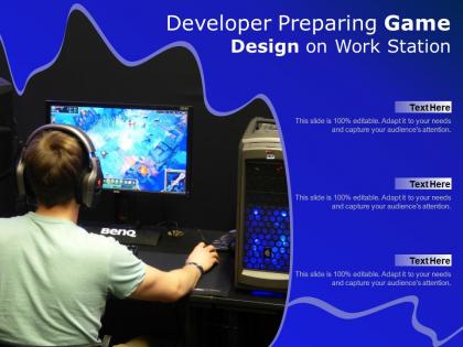 Developer preparing game design on work station