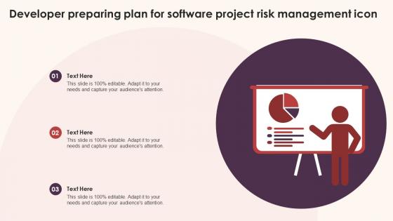 Developer Preparing Plan For Software Project Risk Management Icon