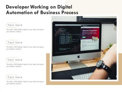 Developer working on digital automation of business process