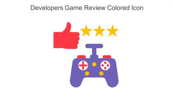 Developers Game Review Colored Icon In Powerpoint Pptx Png And Editable Eps Format
