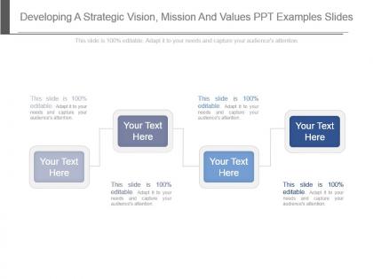 Developing a strategic vision mission and values ppt examples slides