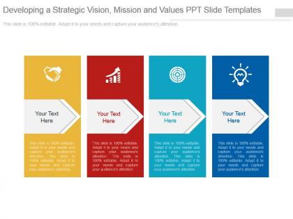 Developing a strategic vision mission and values ppt slide templates