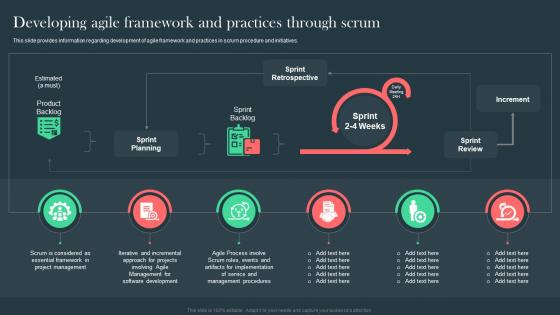 Developing Agile Framework And Practices Through Scrum Agile Aided Software Development