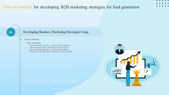 Developing B2B Marketing Strategies For Lead Generation Table Of Content MKT SS V