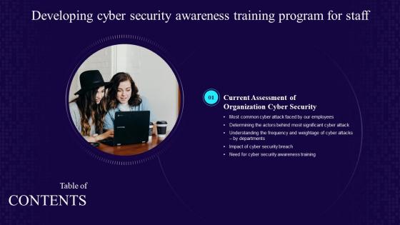 Developing Cyber Security Awareness Training Program For Staff Table Of Contents