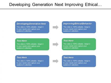 Developing generation next improving ethical behavior improving quality