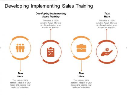 Developing implementing sales training ppt powerpoint presentation file topics cpb