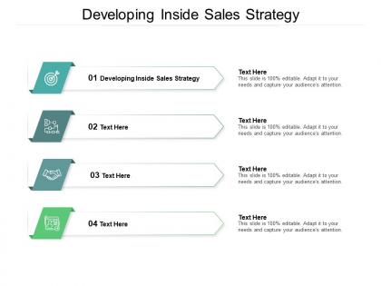 Developing inside sales strategy ppt powerpoint presentation show topics cpb
