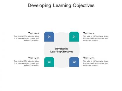 Developing learning objectives ppt powerpoint presentation gallery display cpb