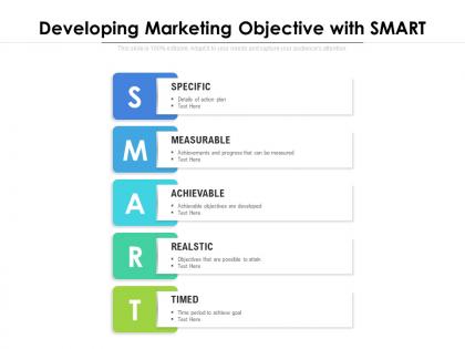 Developing marketing objective with smart