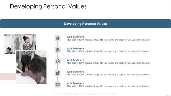 Developing Personal Values Ppt Powerpoint Presentation Icon Inspiration Cpb