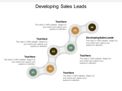 Developing sales leads ppt powerpoint presentation model guide cpb