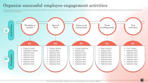 Developing Strategic Employee Engagement Organize Successful Employee Engagement Activities