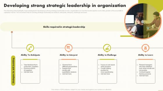 Developing Strong Strategic Leadership In Organization