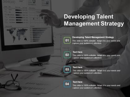 Developing talent management strategy ppt powerpoint presentation gallery diagrams cpb