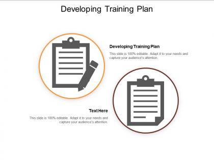 Developing training plan ppt powerpoint presentation infographic template templates cpb