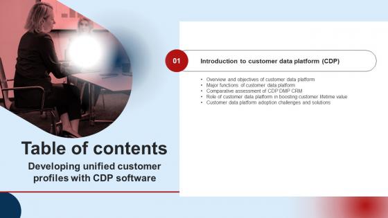 Developing Unified Customer Profiles With Cdp Software Table Of Contents MKT SS V