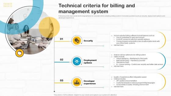 Developing Utility Billing Technical Criteria For Billing And Management System