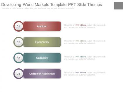 Developing world markets template ppt slide themes