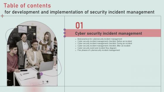 Development And Implementation Of Security Incident Management Table Of Contents