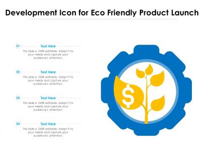 Development icon for eco friendly product launch