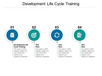 Development life cycle training ppt powerpoint presentation outline ideas cpb