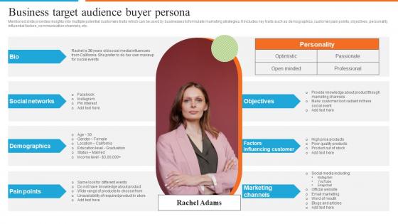 Development Of Effective Marketing Business Target Audience Buyer Persona
