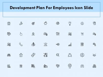 Development plan for employees icon slide technology ppt powerpoint presentation