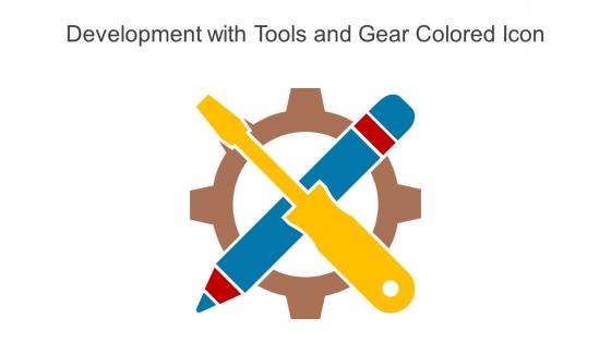 Development With Tools And Gear Colored Icon In Powerpoint Pptx Png And Editable Eps Format