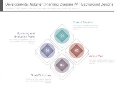 Developmental judgment planning diagram ppt background designs
