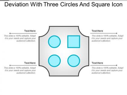 Deviation with three circles and square icon