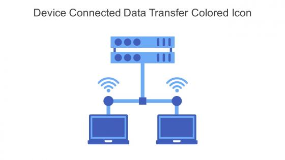 Device Connected Data Transfer Colored Icon In Powerpoint Pptx Png And Editable Eps Format