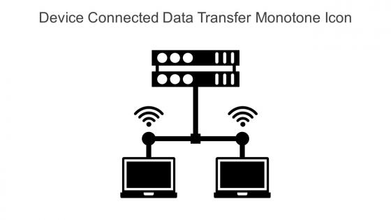 Device Connected Data Transfer Monotone Icon In Powerpoint Pptx Png And Editable Eps Format