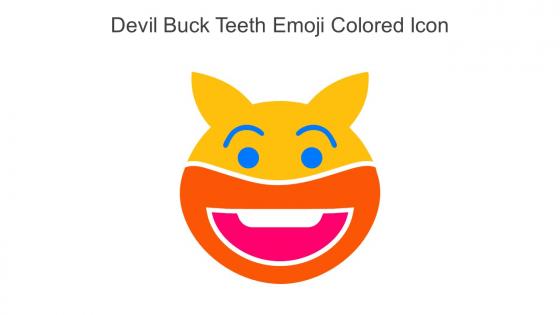 Devil Buck Teeth Emoji Colored Icon In Powerpoint Pptx Png And Editable Eps Format