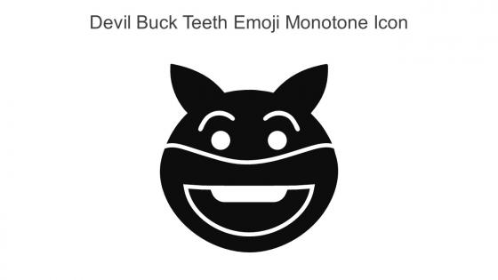 Devil Buck Teeth Emoji Monotone Icon In Powerpoint Pptx Png And Editable Eps Format