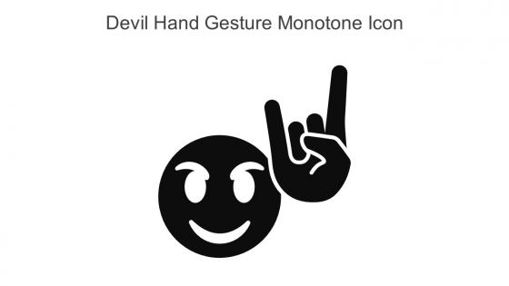 Devil Hand Gesture Monotone Icon In Powerpoint Pptx Png And Editable Eps Format