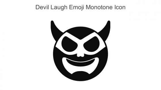 Devil Laugh Emoji Monotone Icon In Powerpoint Pptx Png And Editable Eps Format