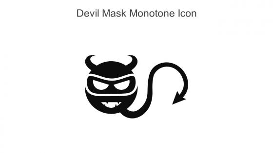 Devil Mask Monotone Icon In Powerpoint Pptx Png And Editable Eps Format