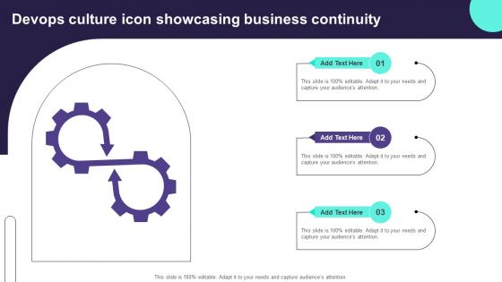 Devops Culture Icon Showcasing Business Continuity